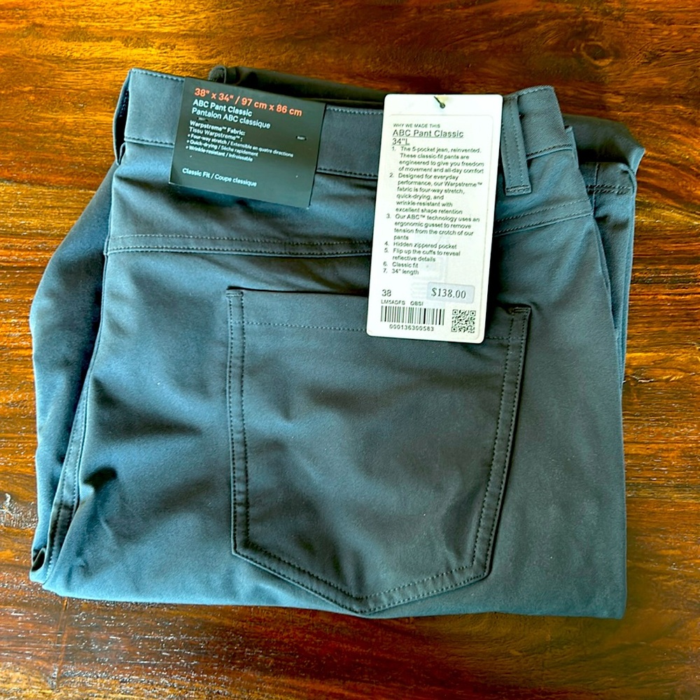 Lululemon ABC Classic Fit 5-Pocket Pant | Obsidian | Inseam 34” | NWT